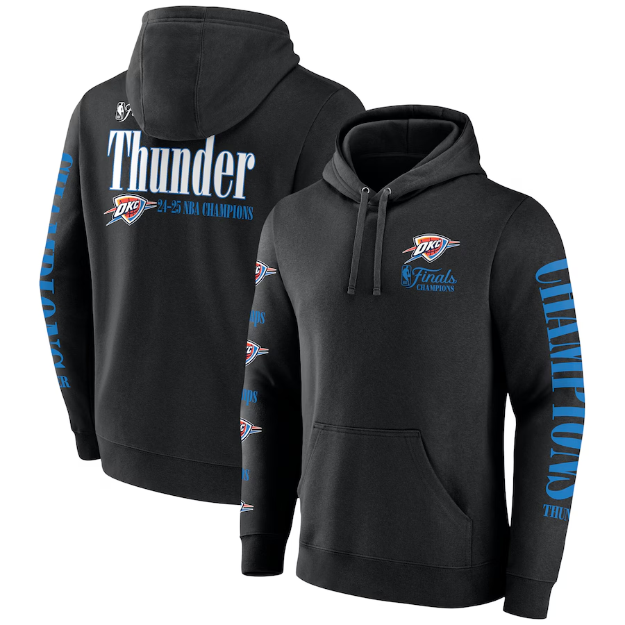 Men 2025 NBA Oklahoma City Thunder black Hoodie
